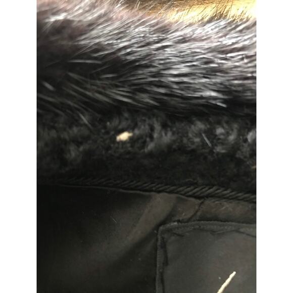 Vintage Livingston’s Black Boucle and fur trimmed 1960s overcoat - Picture 6 of 8